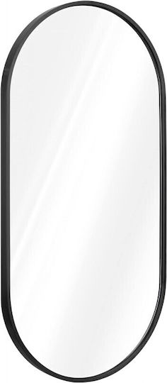 Navaris 59011.01 Καθρέπτης Οβάλ Μαύρος 75x38cm Navaris 59011.01 Καθρέπτης Οβάλ Μαύρος 75x38cm