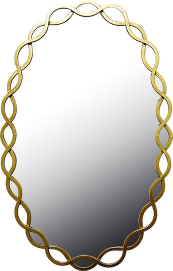 Pakketo Untento Inart Οβάλ Χρυσός 77x51cm