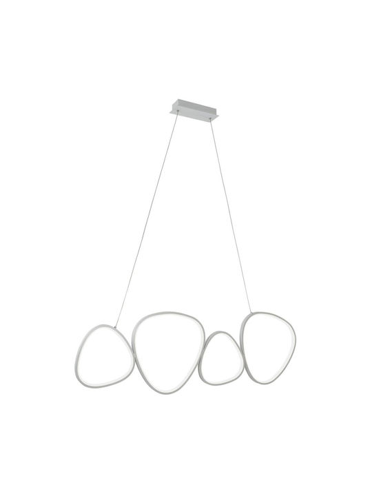 Viokef Helix Κρεμαστό Φωτιστικό Λευκό LED Ράγα 104x32εκ.