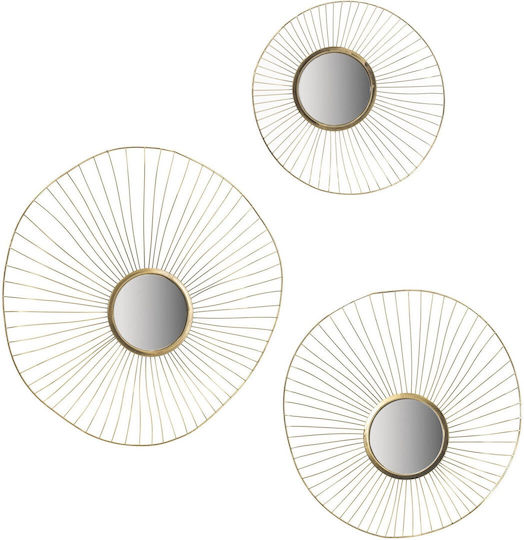 Artekko Triple Χρυσός Διαμέτρου 64.5cm 3τμχ Artekko Triple Χρυσός Διαμέτρου 64.5cm 3τμχ