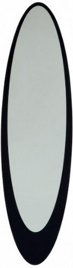 Casa Vogue Olmi Full-Length Oval Black Wall Mirror 180x55cm