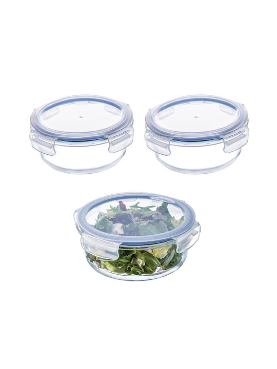 Kadax Set Mittagsboxen Glas Transparent 3 Stücke