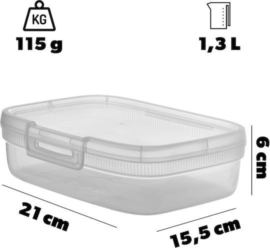 Curver Δοχείο Φαγητού Διάφανο 1.3lt Curver Δοχείο Φαγητού Διάφανο 1.3lt