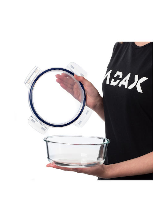 Kadax Set Mittagsboxen Glas Transparent 3 Stücke