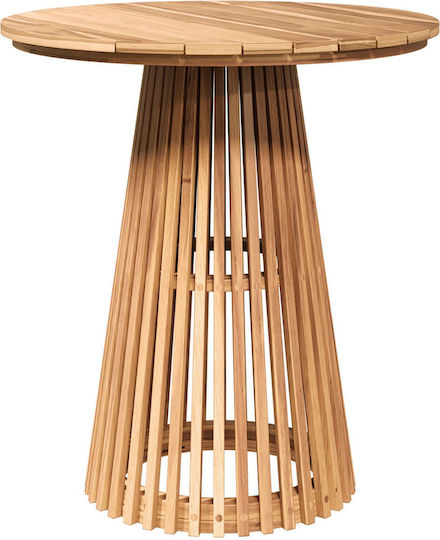 Garten- und Terrassentisch aus Teak Braune 70x70x75cm