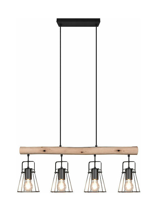 Trio Lighting Jaipur Hängelampe Beige Schiene für 4 Lampen E27 80x150cm.