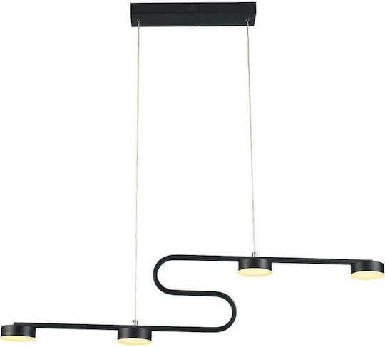Atman Marbella LED Κρεμαστό Φωτιστικό Μαύρο 90x20εκ.
