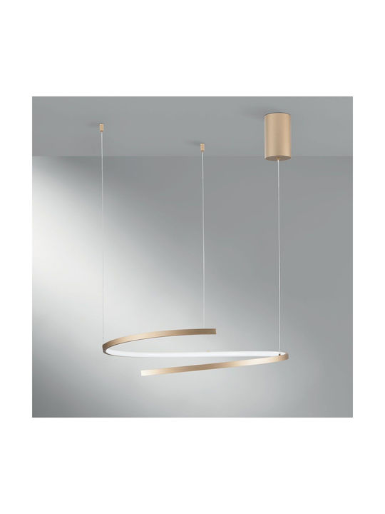 Fan Europe Led-Moma-S60 Hängelampe Gold 60x12x150cm.