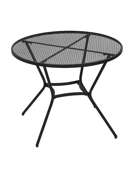 Metal Masa pentru spații exterioare Negru 91x71.5cm