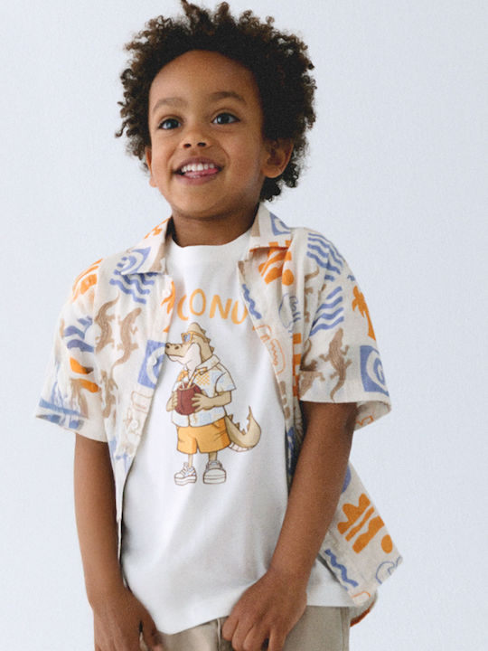 Kids Shirt Long Sleeve Ecru