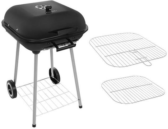 Kaminer Rostfreier Stahl Tragbarer Holzkohlegrill Mit einem Deckel 38.5x38.5cm