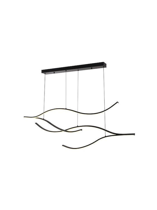 Eurolamp Waves Κρεμαστό Φωτιστικό Μαύρο 120x120x145εκ.