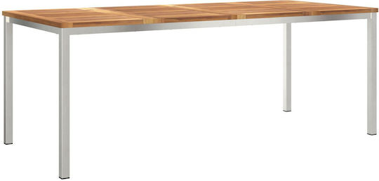 Garten- und Terrassentisch 200x90x74,5 Braun
