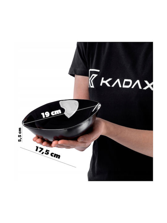 Kadax Μπωλ Σερβιρίσματος Τετράγωνο Γυάλινο Μαύρο 3τμχ