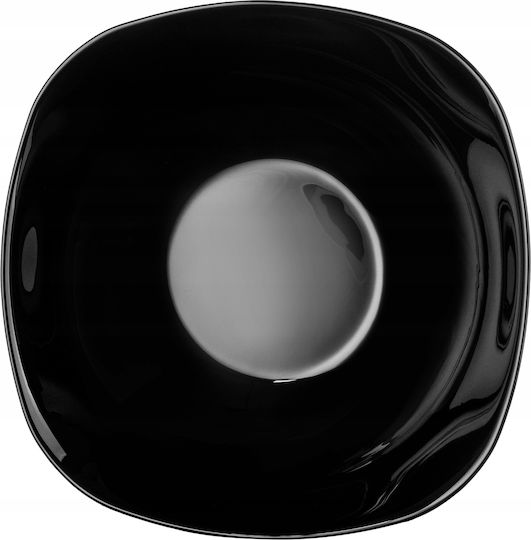 Kadax Servierschalen Quadrat Glas Schwarz 19x19cm 3 Stück