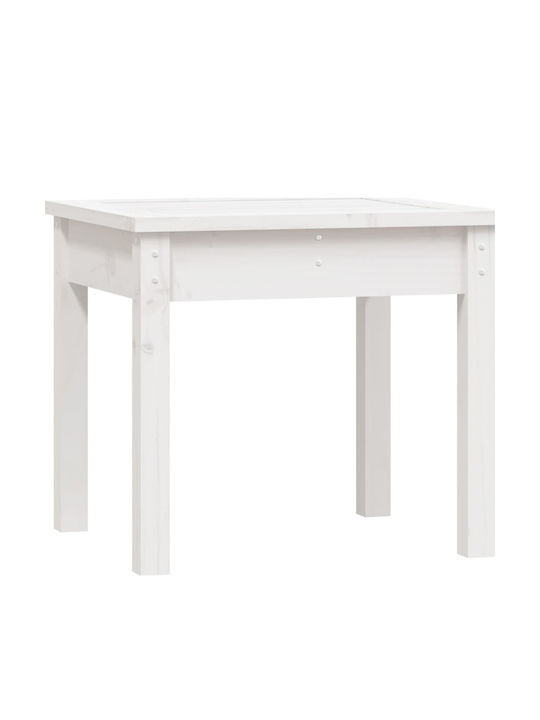 Wooden Masa Masa de lounge pentru spații exterioare mici Alb 50x44x45buc