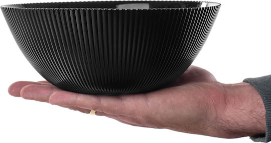 Kadax Round Black Glass Serving Bowl Diameter 15.2cm 3 Pieces Kadax Round Black Glass Serving Bowl Diameter 15.2cm 3 Pieces