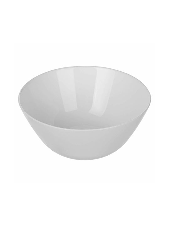 Kadax Bol Servire Rotund Din Sticlă Alb Cu Diametrul 18cm