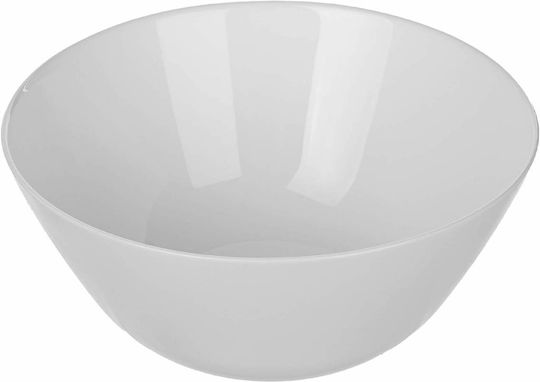 Kadax Round White Glass Serving Bowl with Diameter 18cm