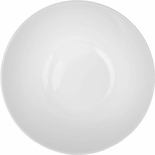 Kadax Round White Glass Serving Bowl with Diameter 18cm