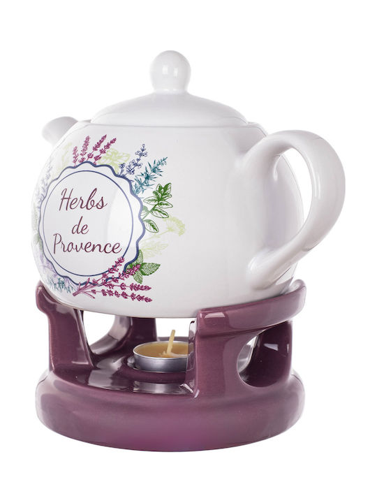 Kadax Сет Чайник Керамичен Бял 1000ml 15 Броя