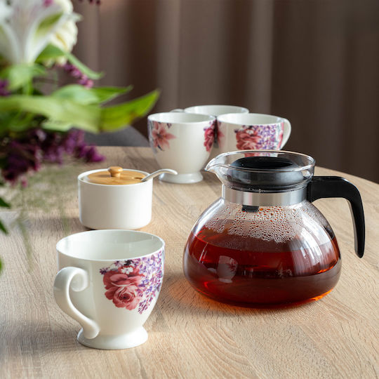 Kadax Glass Black Teapot 1700ml