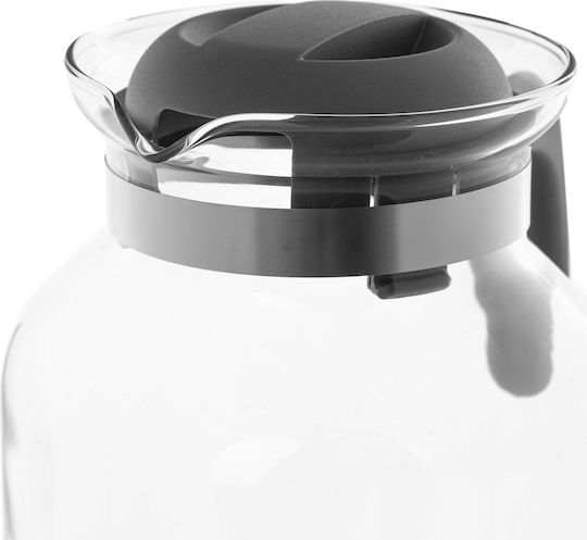 Kadax Ceainic din Sticlă Gri 1500ml