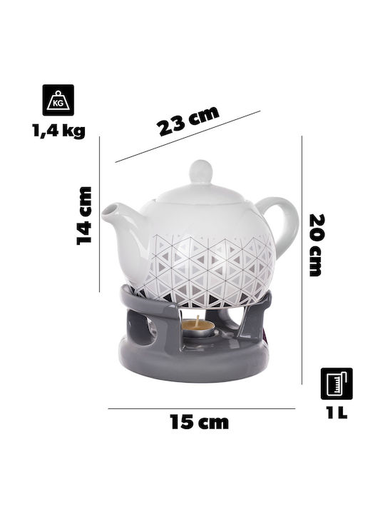 Kadax Ceainic Ceramic Gri 1000ml