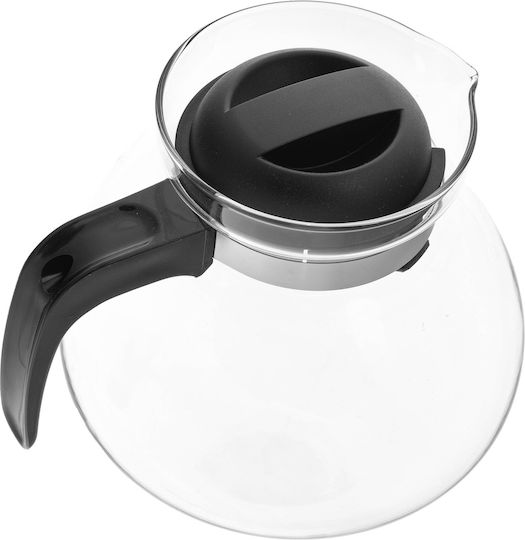Kadax Glass Black Teapot 1700ml