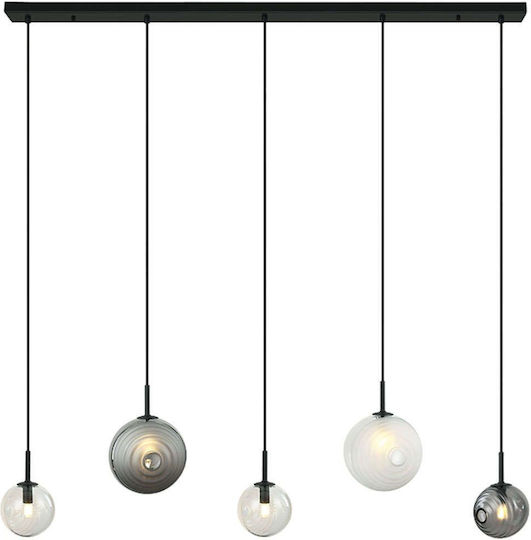 Zambelis Lights Висящо Осветително Тяло Многоцветен Rail за 5 Крушки G9 120см.