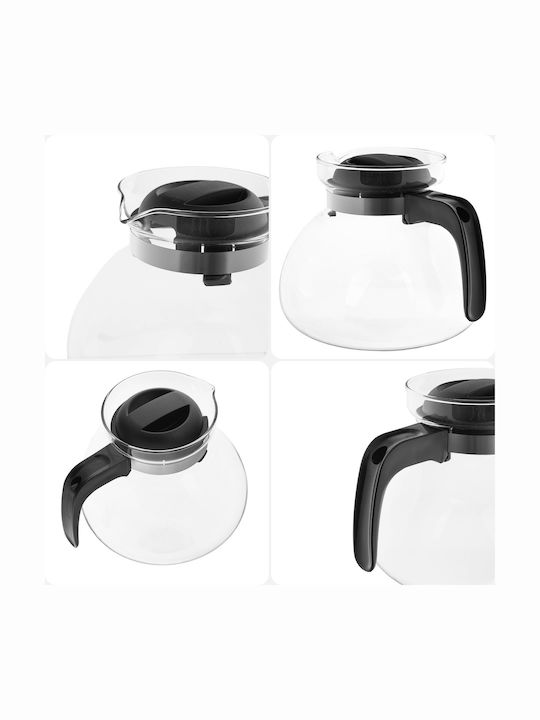 Kadax Kadax Glas-Teekanne Schwarz 1700ml