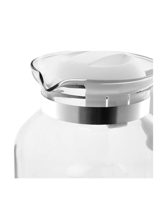 Kadax Τσαγιέρα Γυάλινη Λευκή 1500ml
