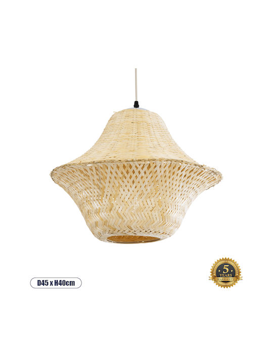 GloboStar Juniper Deckenleuchte Beige Boho Raster mit Lampenbirnensockel E27 45x45x40cm