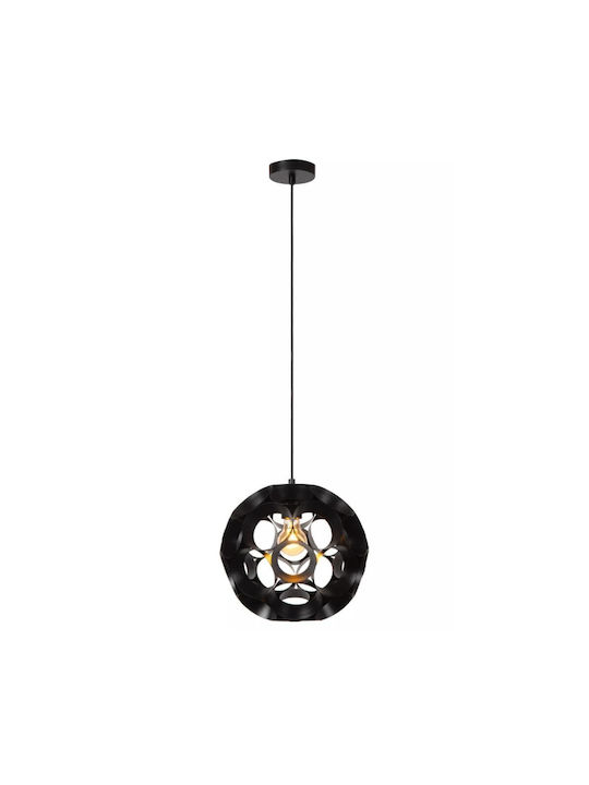 Lucide Lightning Κρεμαστό Φωτιστικό Μαύρο με Ντουί E27 30x163εκ.