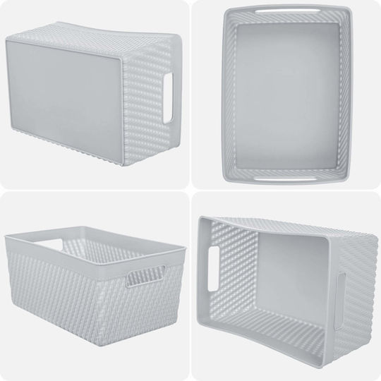 Kadax Coș De Depozitare Din Plastic Gri 16.5x25cm