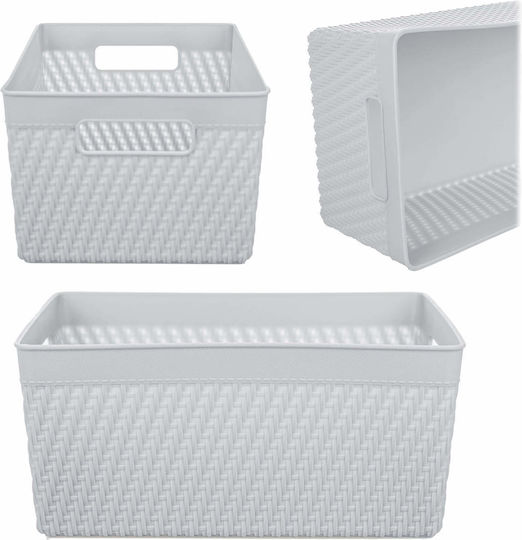 Kadax Coș De Depozitare Din Plastic Gri 16.5x25cm