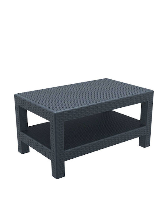 Masa Masa de lounge pentru spații exterioare Ratan Monaco Gri 92x57x45buc