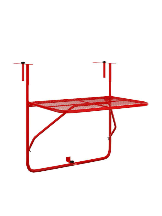 Metallischer Garten- und Terrassentisch Zusammenklappbar Rotes 60x40x65cm
