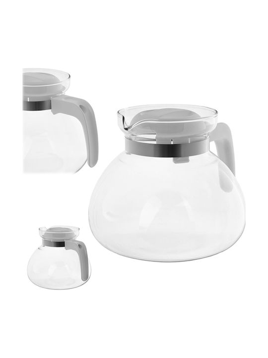 Kadax Ceainic Din Sticlă Alb 1700ml