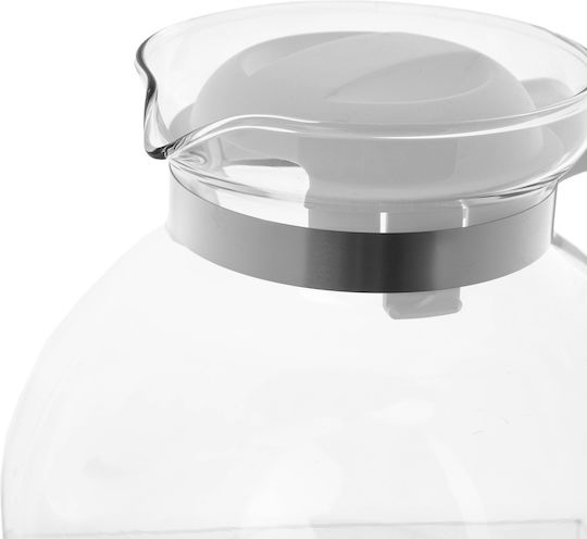 Kadax Ceainic Din Sticlă Alb 1700ml