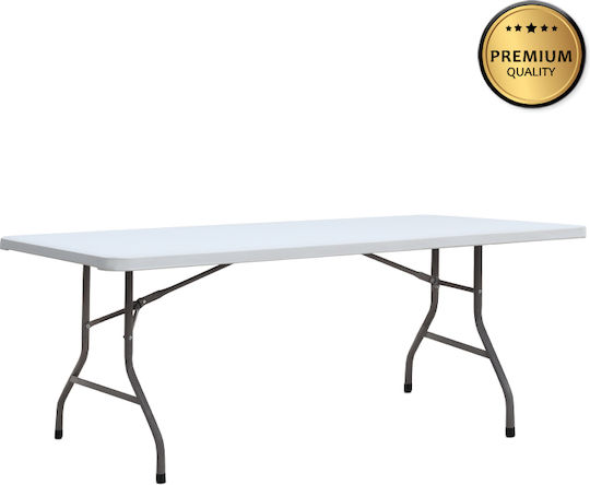 Masa Catering Capri Pliabilă 198x90x74 Alb Gheață Masa Catering Capri Pliabilă 198x90x74 Alb Gheață