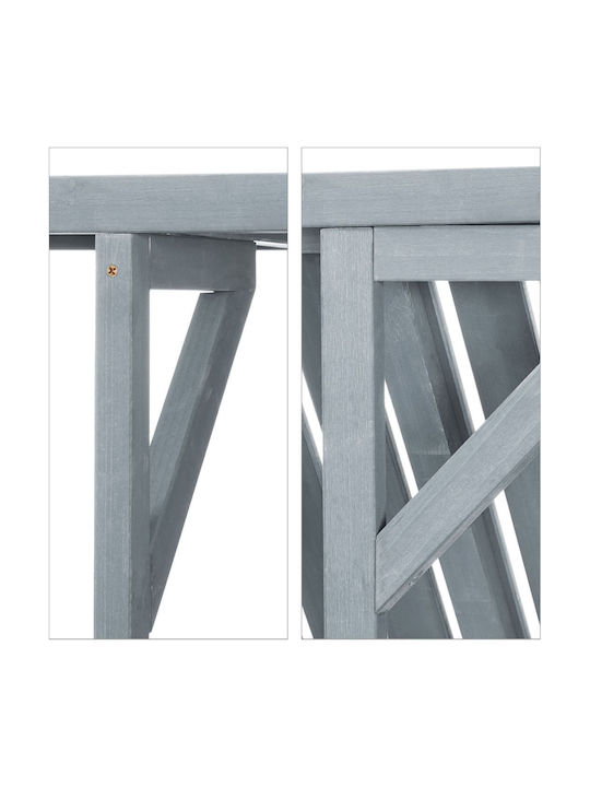 Wooden Masa pentru spații exterioare mici Pliabil Gri 55x70x65buc