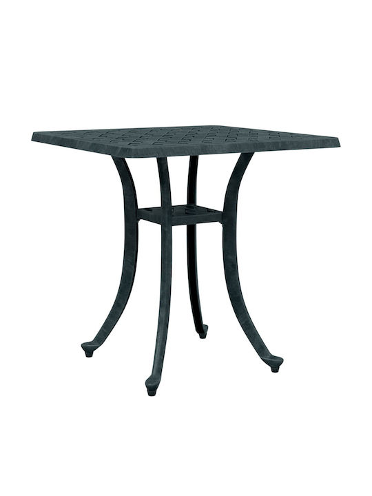 Sitting Room Outdoor Aluminum Table Green 53x53x53cm
