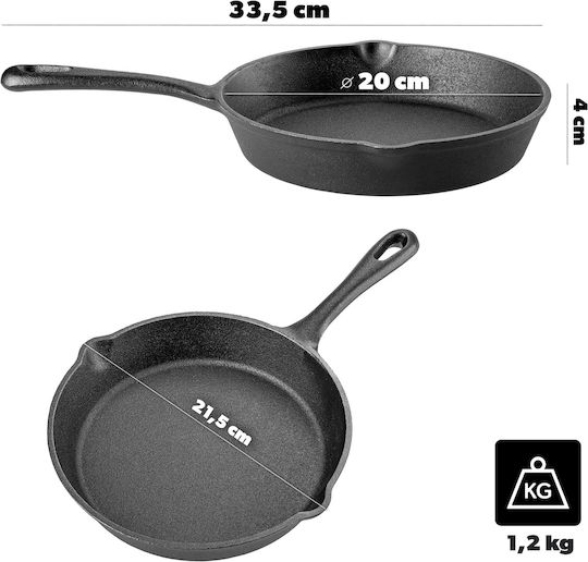 Kadax Τηγάνι από Μαντέμι με Κεραμική Επίστρωση 20cm