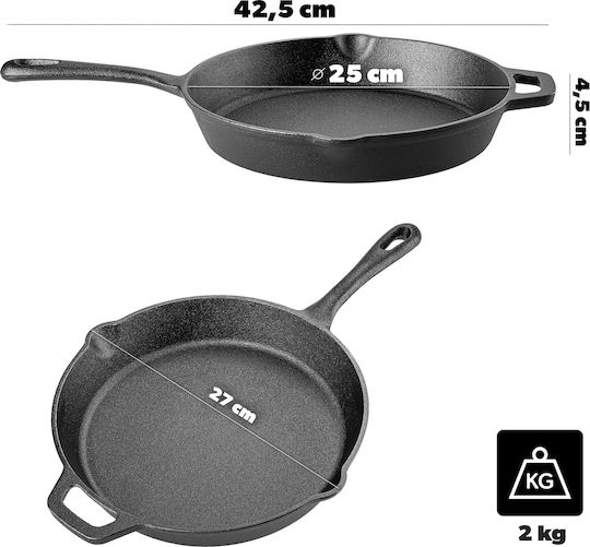 Kadax Cast Iron Pan with Ceramic Coating 25cm
