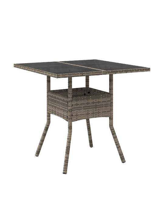 Tisch für kleine Außenbereiche Stabil Gray 80x80x75cm