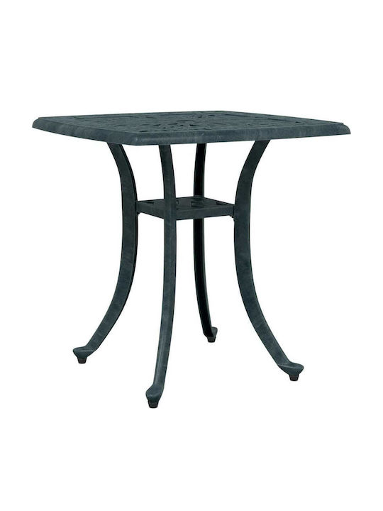 Sitting Room Outdoor Aluminum Table Green 53x53x53cm
