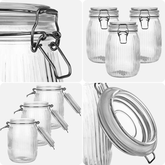 Glass Container Lid 950 Ml 3 Pcs Glass Container Lid 950 Ml 3 Pcs
