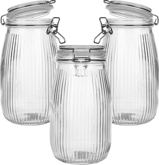 Glass Container Lid 1450 Ml 3 Pcs