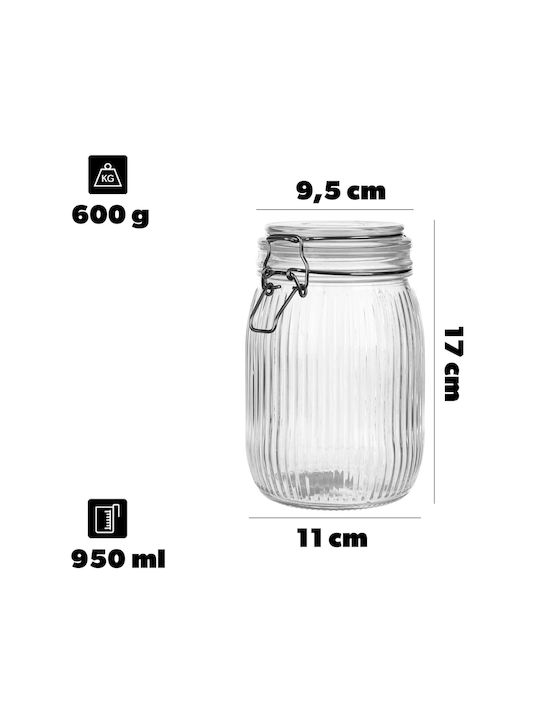 Glass Container Lid 950 Ml 1 Pc